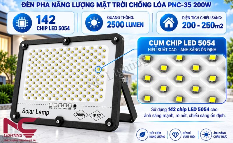Đặc điểm đèn pha năng lượng mặt trời PNC-35