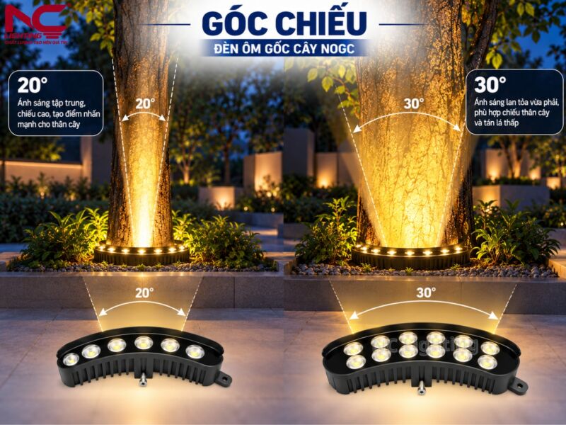 NOGC có góc chiếu hẹp 20-30 độ