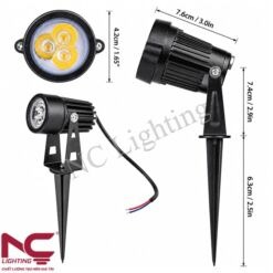 Kích thước đèn cắm cỏ NCCD SMD 3W
