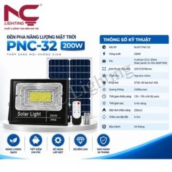 Thông số đèn pha năng lượng mặt trời PNC-32