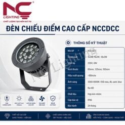 Thông số kỹ thuật đèn chiếu điểm cao cấp NCCDCC
