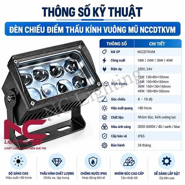 thong-so-ky-thuat-den-chieu-diem-thau-kinh-vuong-mu-nccdtkvm Thông số kỹ thuật đèn chiếu điểm thấu kính vuông mũ NCCDTKVM