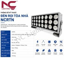 Thông số kỹ thuật đèn rọi tòa nhà NCRTN