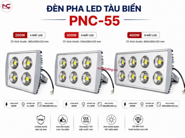 PNC-55 đồng bộ nhiều công suất và kích cỡ