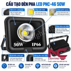 Cấu tạo đèn pha LED PNC-46 50W