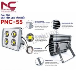 Cấu tạo đèn pha LED tàu biển PNC-55