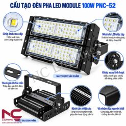 Cấu tạo đèn pha LED PNC-52