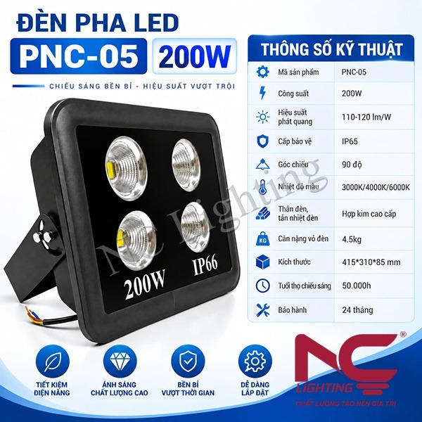thong-so-den-pha-led-pnc-05 Thông số kỹ thuật đèn pha Led PNC-05