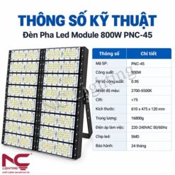 Thông số kỹ thuật đèn pha LED PNC-45