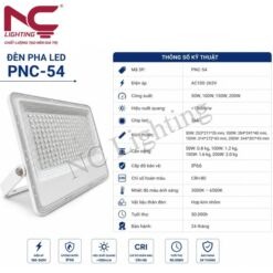 Thông số kỹ thuật đèn pha Led PNC-54