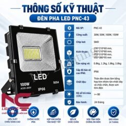 Thông số kỹ thuật đèn pha LED PNC43