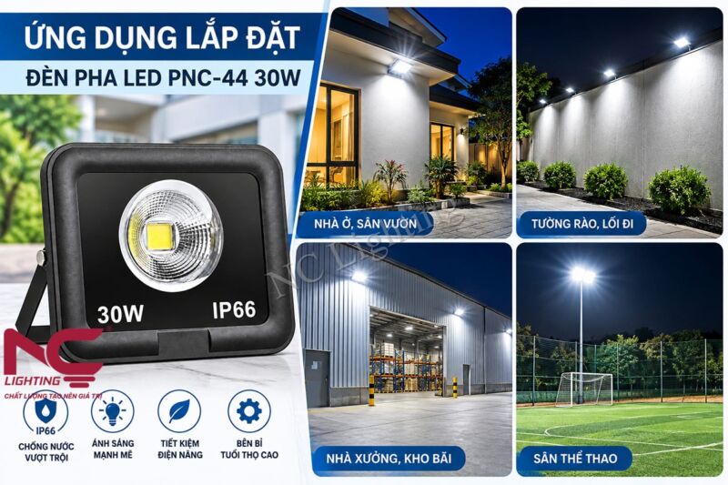 Ứng dụng đèn pha LED 30W PNC-44