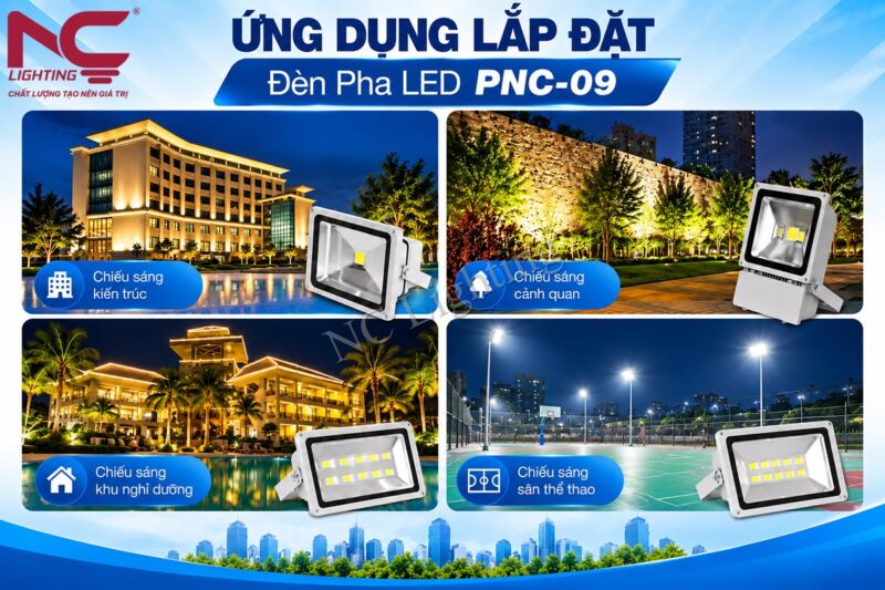 Ứng dụng thực tế của đèn pha LED PNC-09