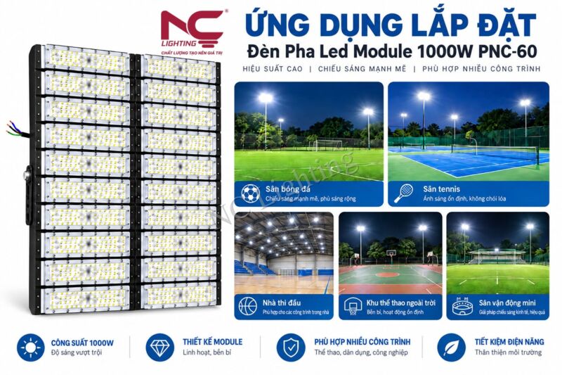 Ứng dụng đèn pha LED PNC-60