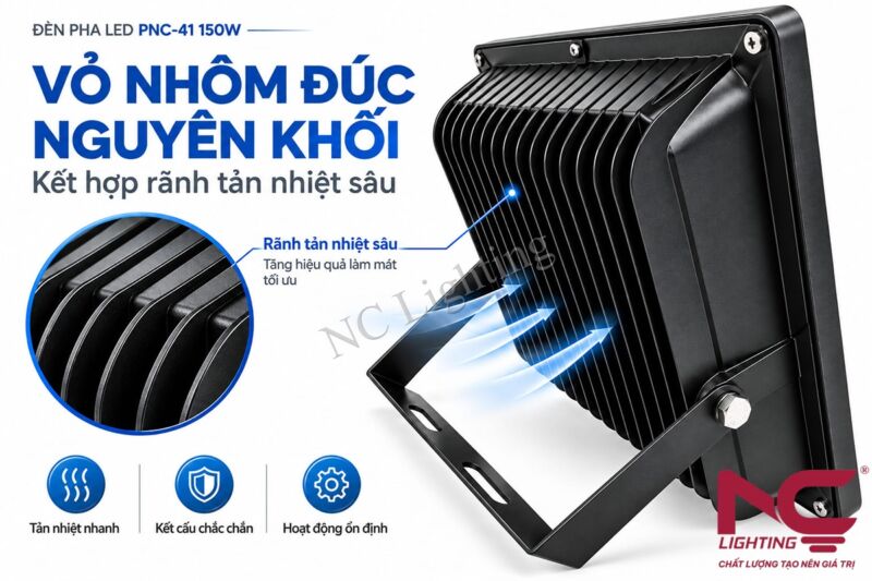 Ưu điểm nổi bật của đèn pha PNC-41 công suất 150W