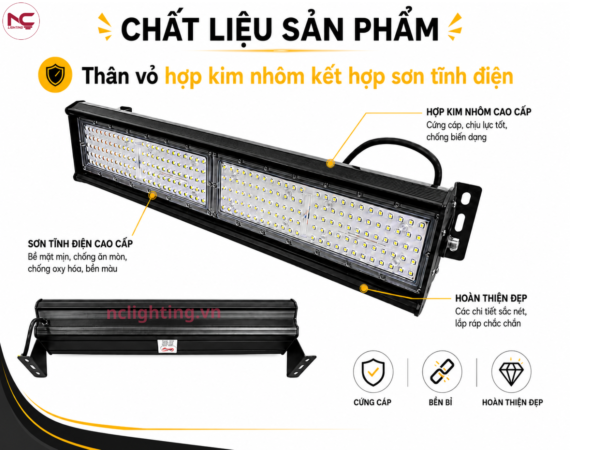 XNC-28 có phần thân vỏ hợp kim nhôm kết hợp sơn tĩnh điện bền chắc