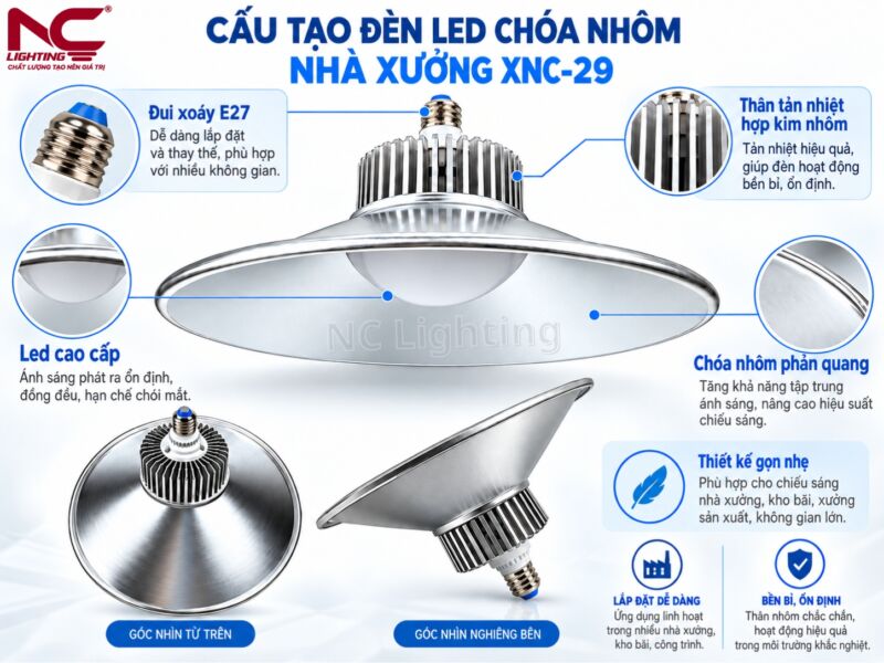 XNC-29 có cấu tạo chắc chắn với nhiều bộ phận