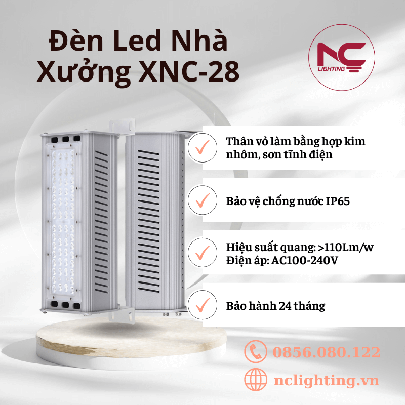 mô tả đèn led nhà xưởng XNC-28