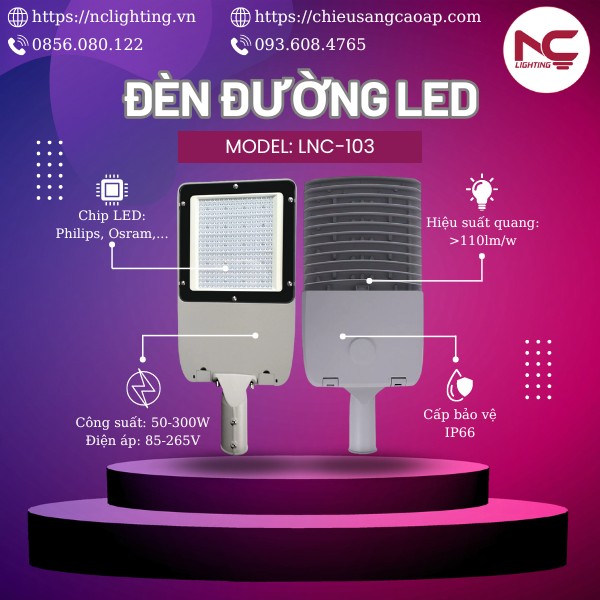 mô tả đèn đường led lnc-103