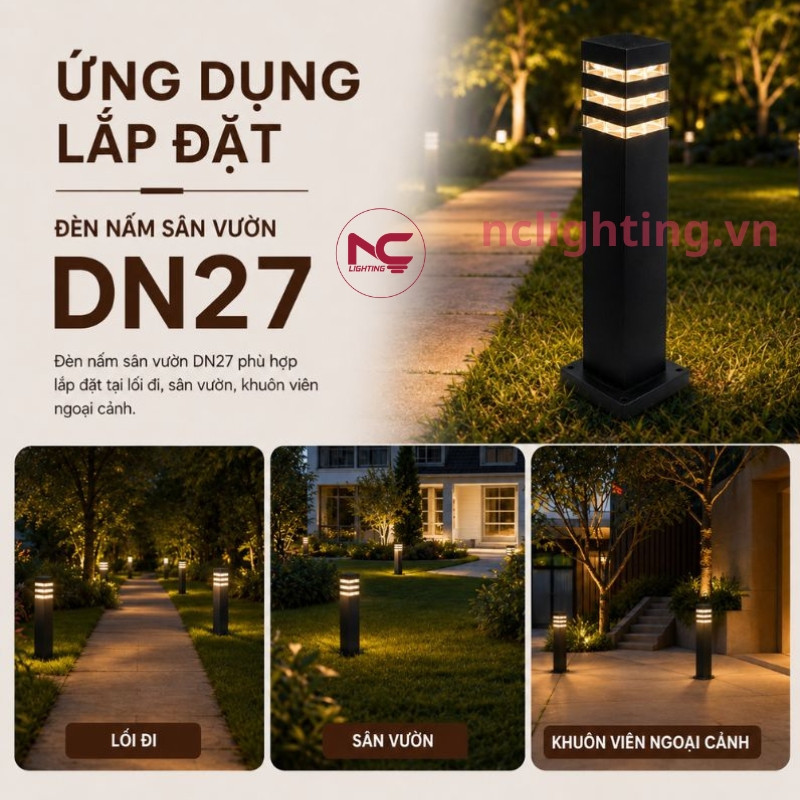 DN27 có ứng dụng đa dạng như lối đi, sân vườn..