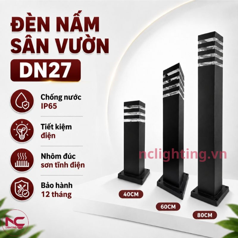 DN27 có khá nhiều đặc tính ưu việt gồm chống nước, tiết kiệm điện, bảo hành đến 12 tháng