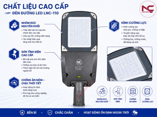 lnc-110 sử dụng chất liệu cao cấp