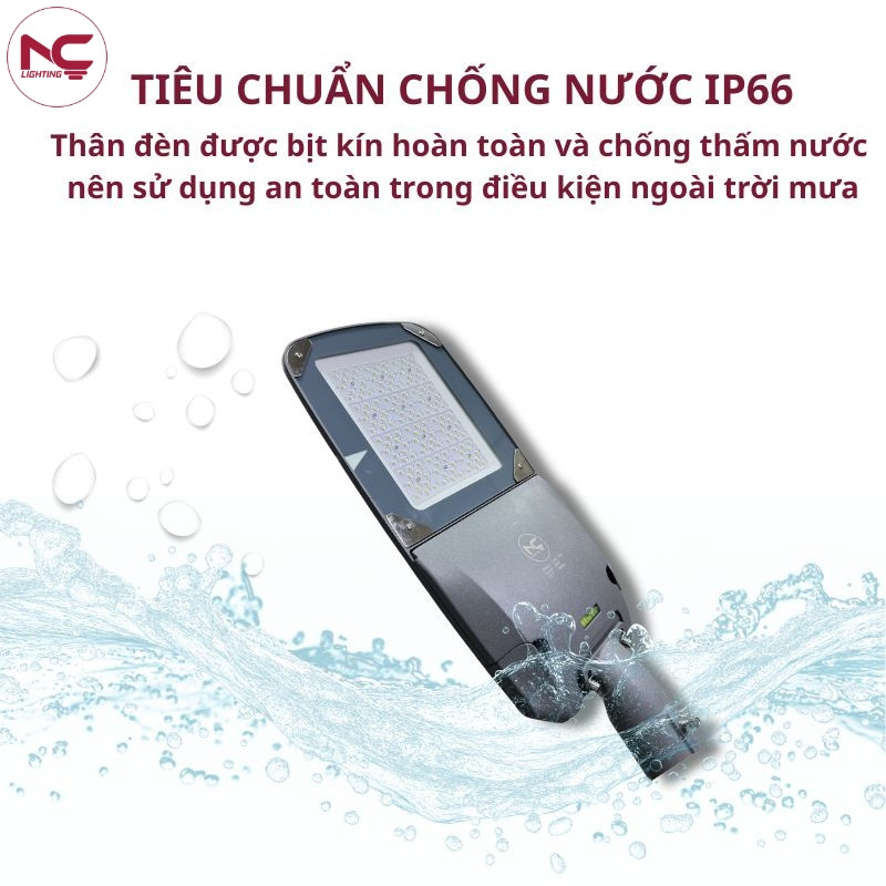 Đèn đường led LNC-110 thiết kề đạt chuẩn IP66, bền bỉ ngoài trời