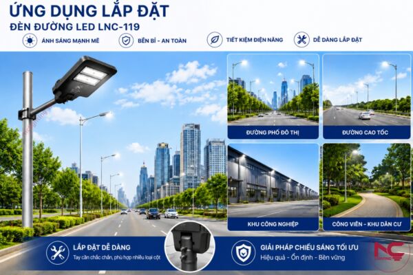 lnc-119 được ứng dụng lắp đặt ngoài trời