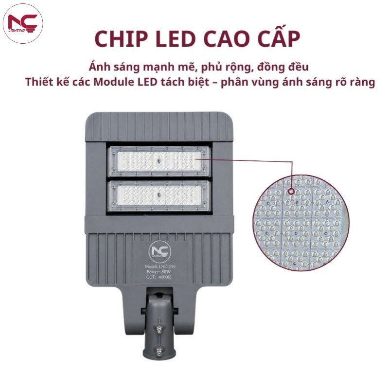 LNC-119 sử dụng chip led cao cấp