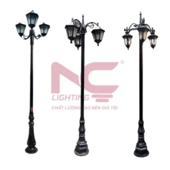 thumbnail cột đèn sân vườn 3 bóng