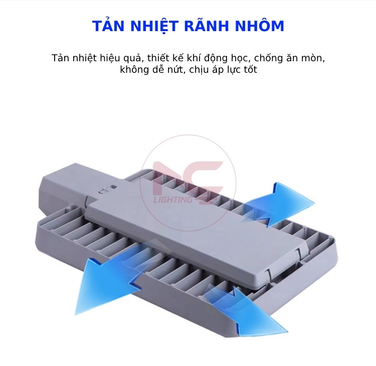 tản nhiệt nhôm trên mẫu đèn đường LNC-12