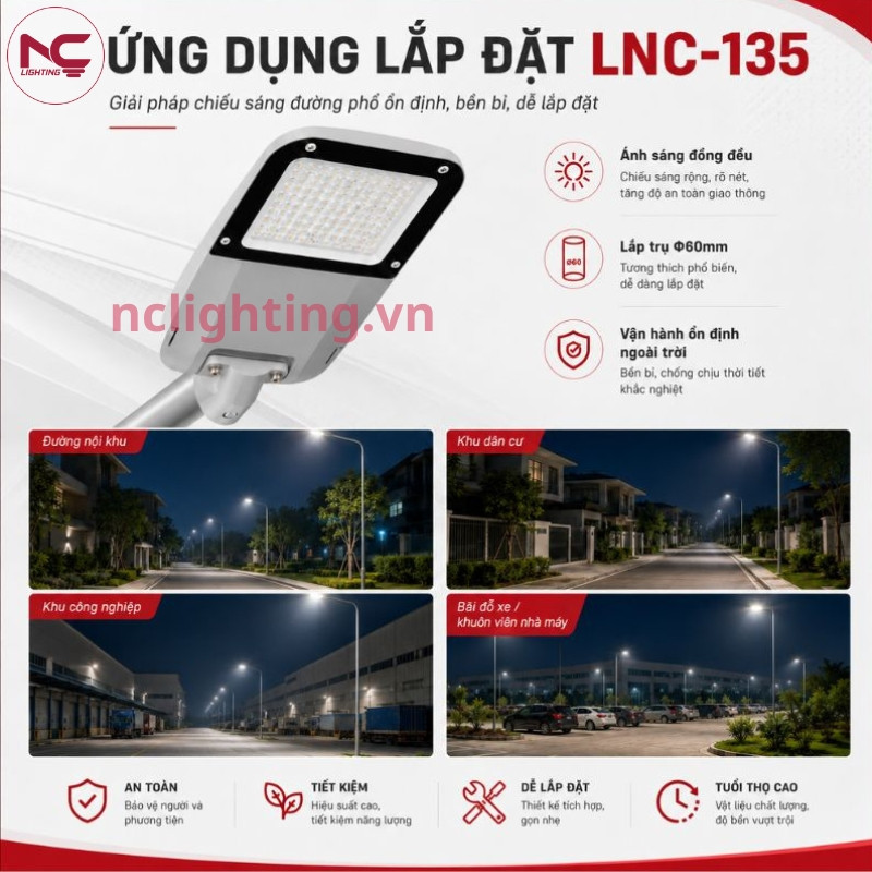 LNC-135 hoạt động bền bỉ ngoài trời