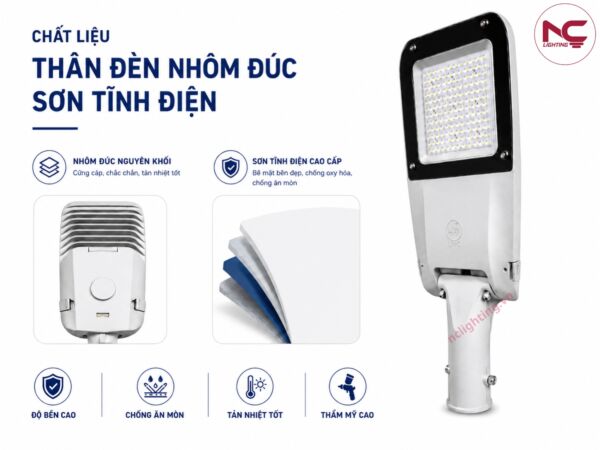 lnc-135 được làm từ chất liệu nhôm đúc sơn tĩnh điện