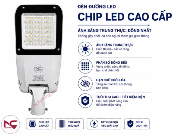 lnc-135 sử dụng chip led cao cấp