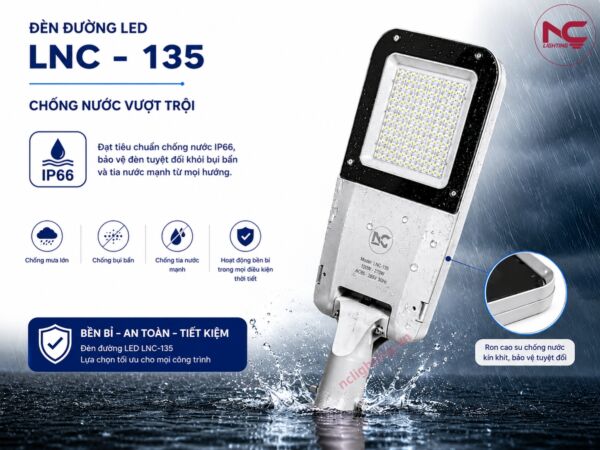 lnc-135 đạt cấp độ chống nước ip66
