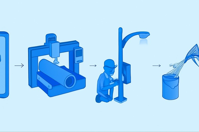 Vật liệu sản xuất cột đèn cao áp