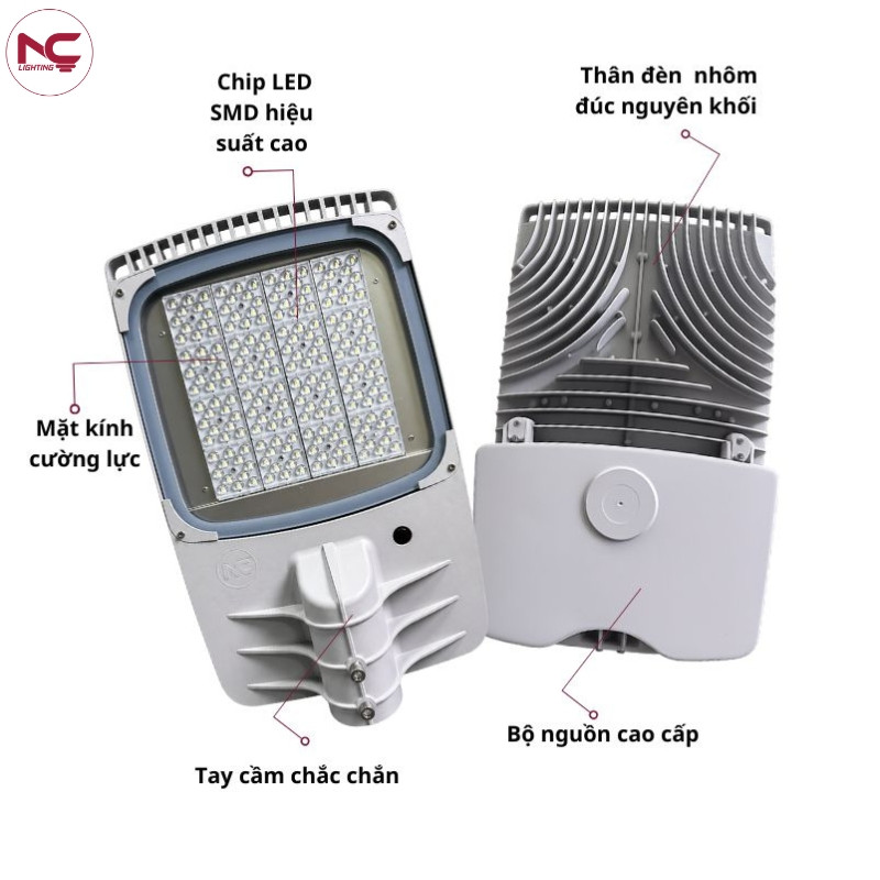 Cấu tạo chi tiết đèn đường led LNC-140