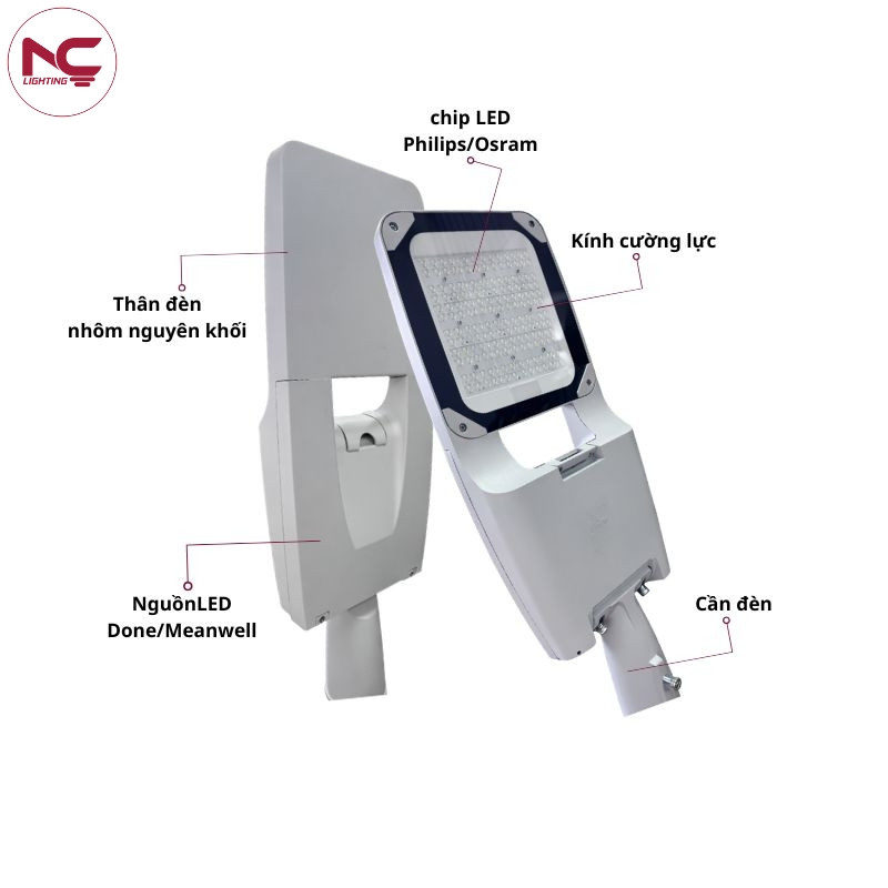 LNC-139 có cấu tạo chắc chắn với chip led cao cấp, thân đèn nhôm nguyên khối và kính cường lực