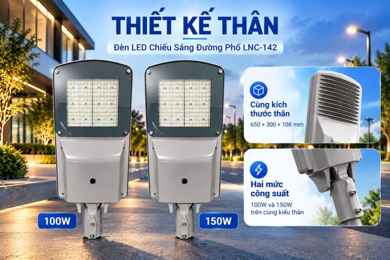 LNC-142 có 2 phiên bản công suất nhưng cùng một kiểu thiết kế