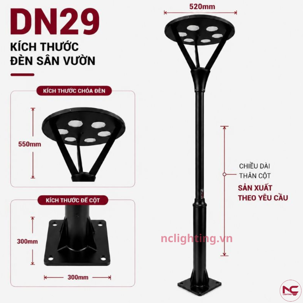 DN29 có kích thước chuẩn