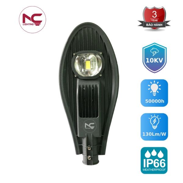 Đèn đường LED NC Lighting thiết kế dạng lá, công suất 50W-300W, tiêu chuẩn chống nước IP66, hiệu suất 130lm/W, bảo hành 3 năm