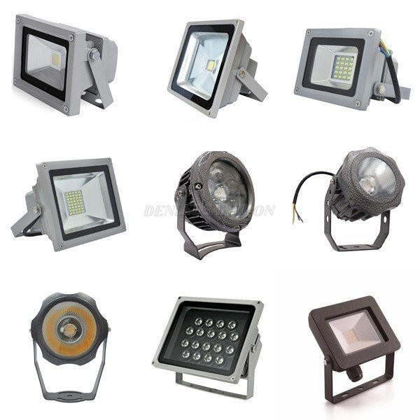 Các loại đèn LED 12V phổ biến gồm đèn pha LED, đèn spotlight, đèn rọi ngoài trời với nhiều kiểu dáng và công suất khác nhau