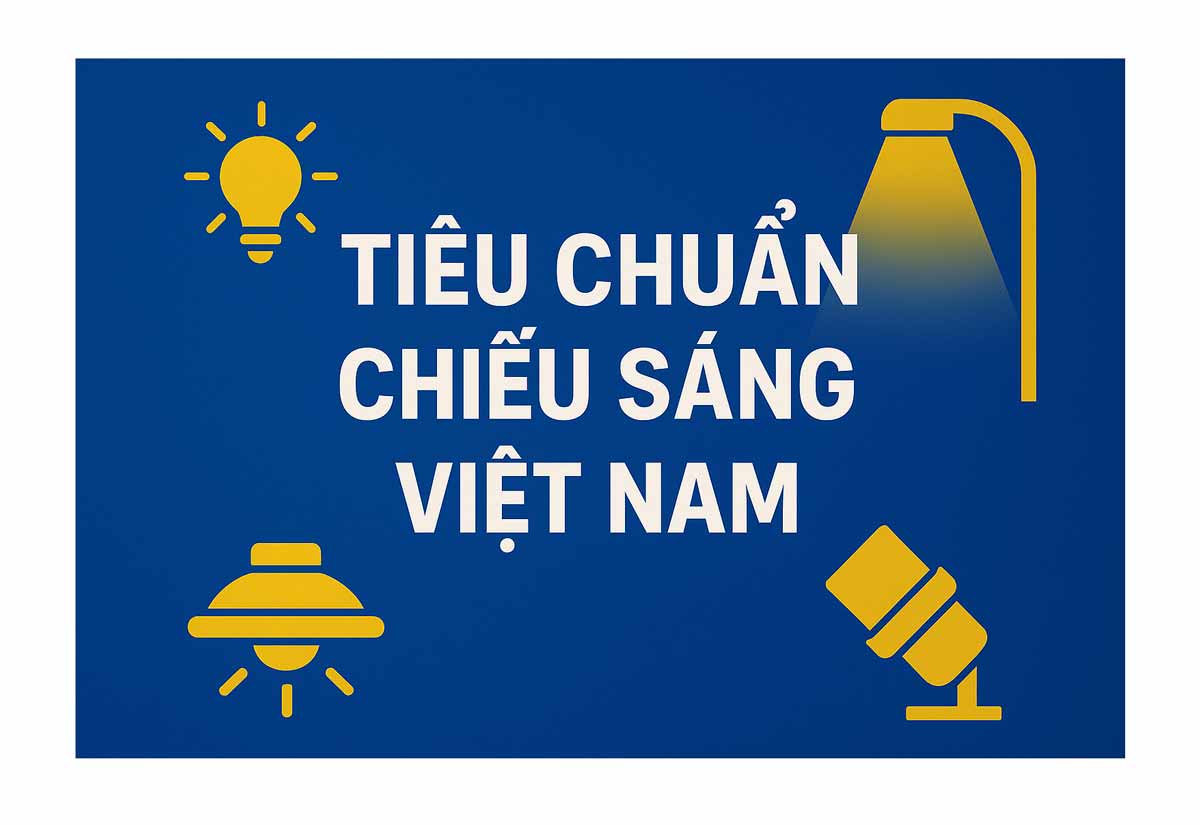 Minh họa tiêu chuẩn chiếu sáng và các loại đèn sử dụng trong nhiều không gian