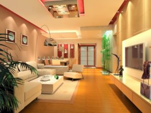 Cách bố trí đèn phòng khách với đủ khu vực khác nhau