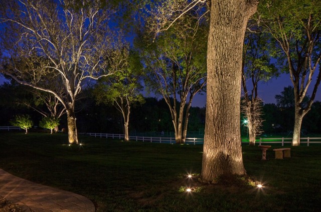 Đèn hắt cây mini chiếu sáng gốc cây