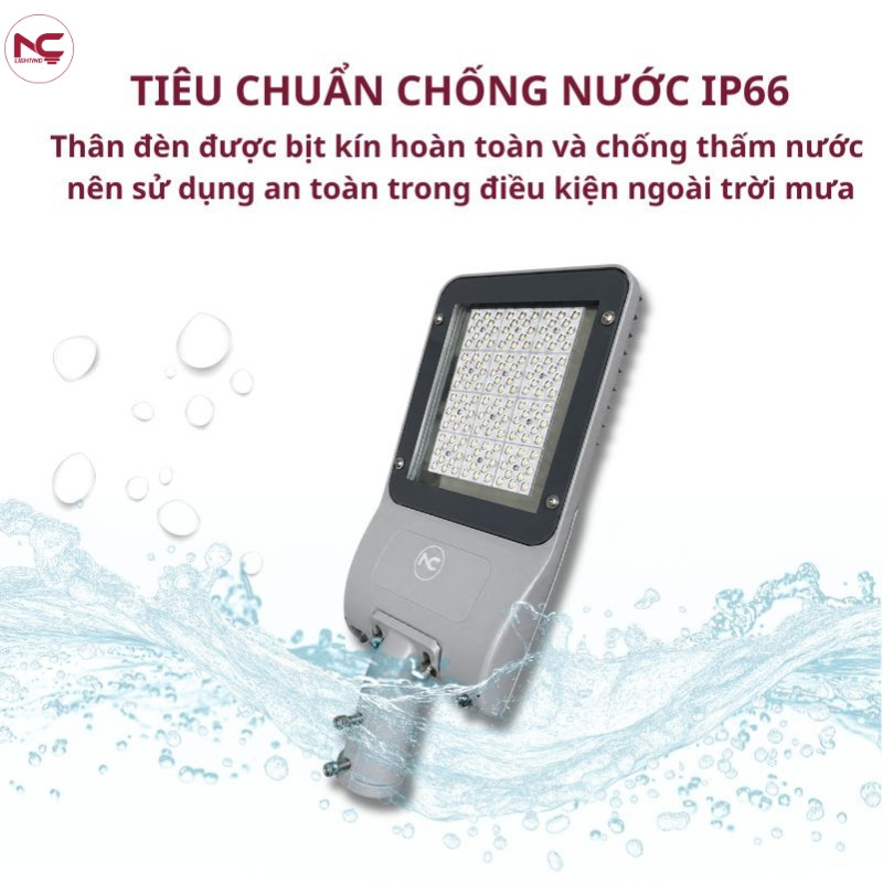 Đèn LED đường phố LNC-144 đạt tiêu chuẩn chống nước IP66