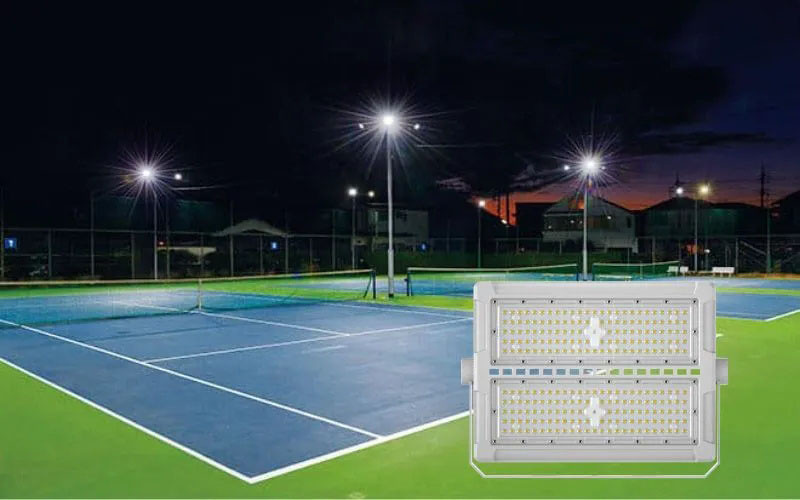 giải pháp lắp đặt đèn pha led chiếu sáng sân tennis ngoài trời chuyên nghiệp