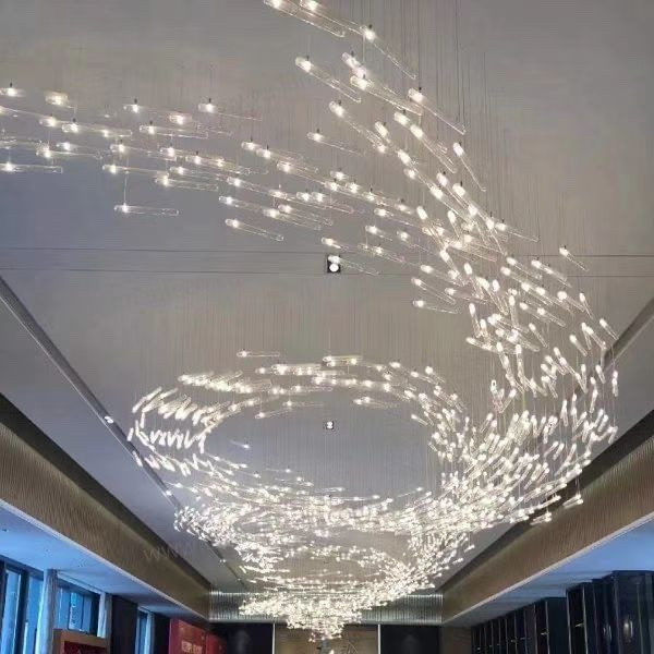 Đèn sảnh khách sạn dạng thả hình cơn lốc