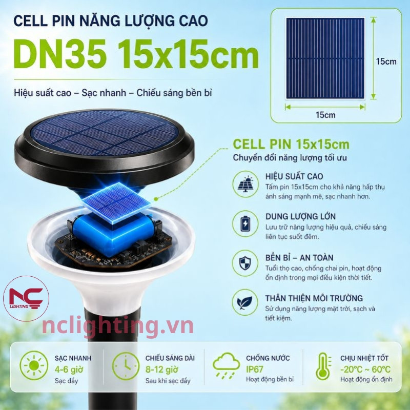 DN35 có cell pin năng lượng cao