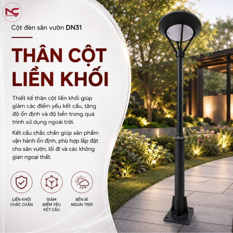 DN32 thiết kế thân cột liền khối chắc chắn